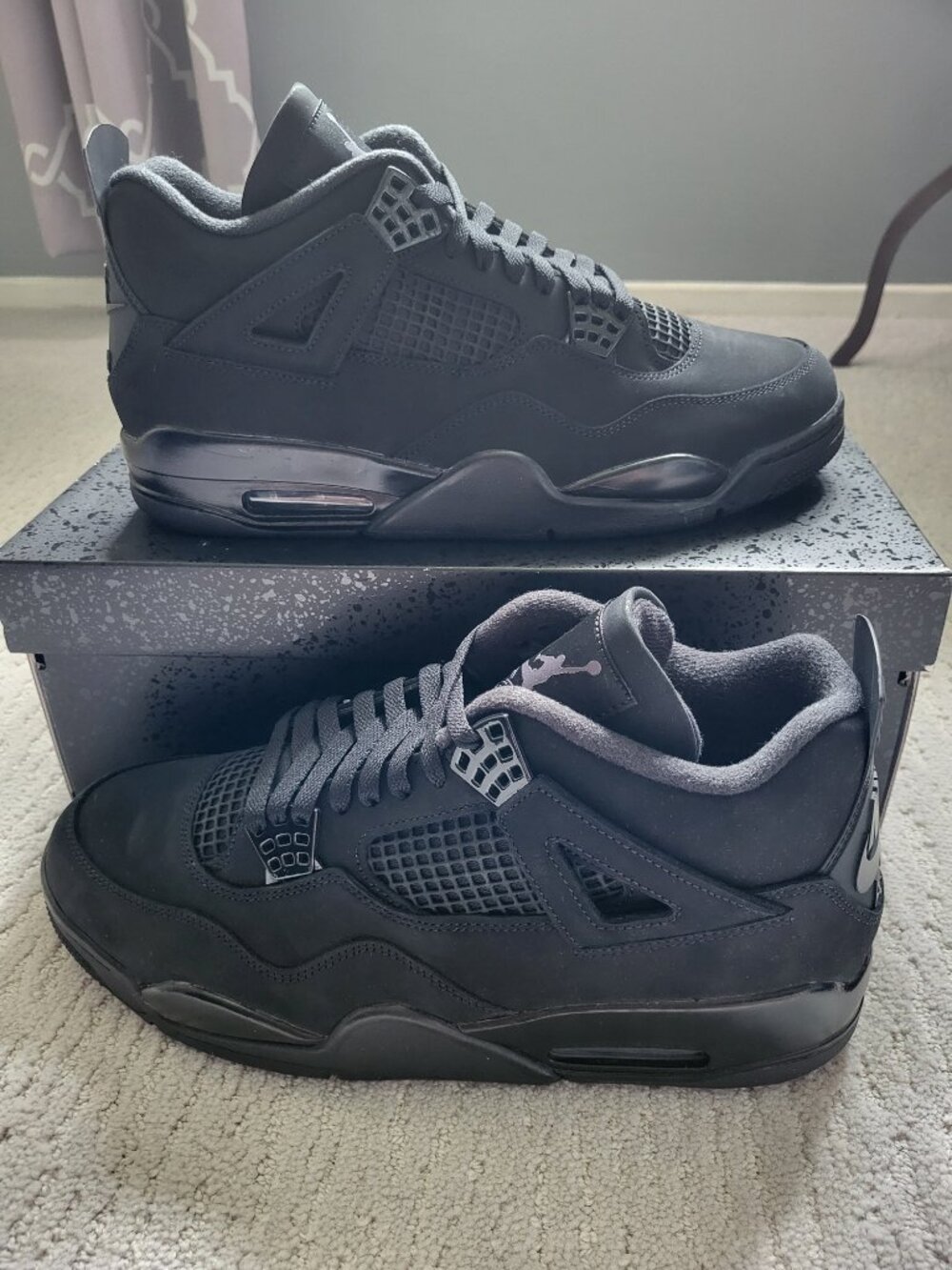 Size 12 - Air Jordan 4 Retro Black Cat (2025) - FV5029-010